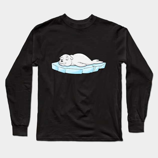 Seal on Ice Floe Long Sleeve T-Shirt by Markus Schnabel